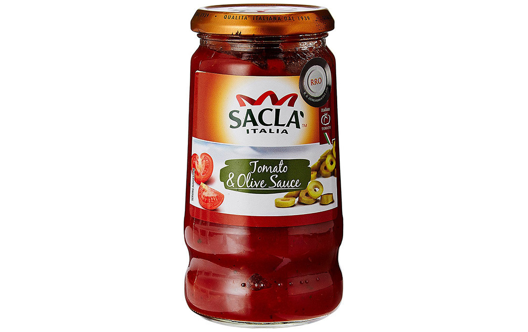 Sacla Tomato & Olive Sauce    Glass Jar  420 grams